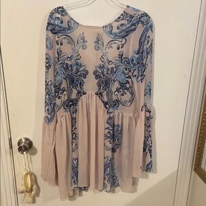 Free people blue and pink dress